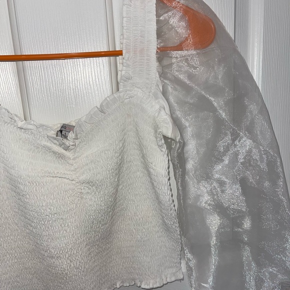 Large cropped puffy sleeve shirt - Picture 3 of 4